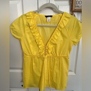 J.Crew ruffle-front top, size 2